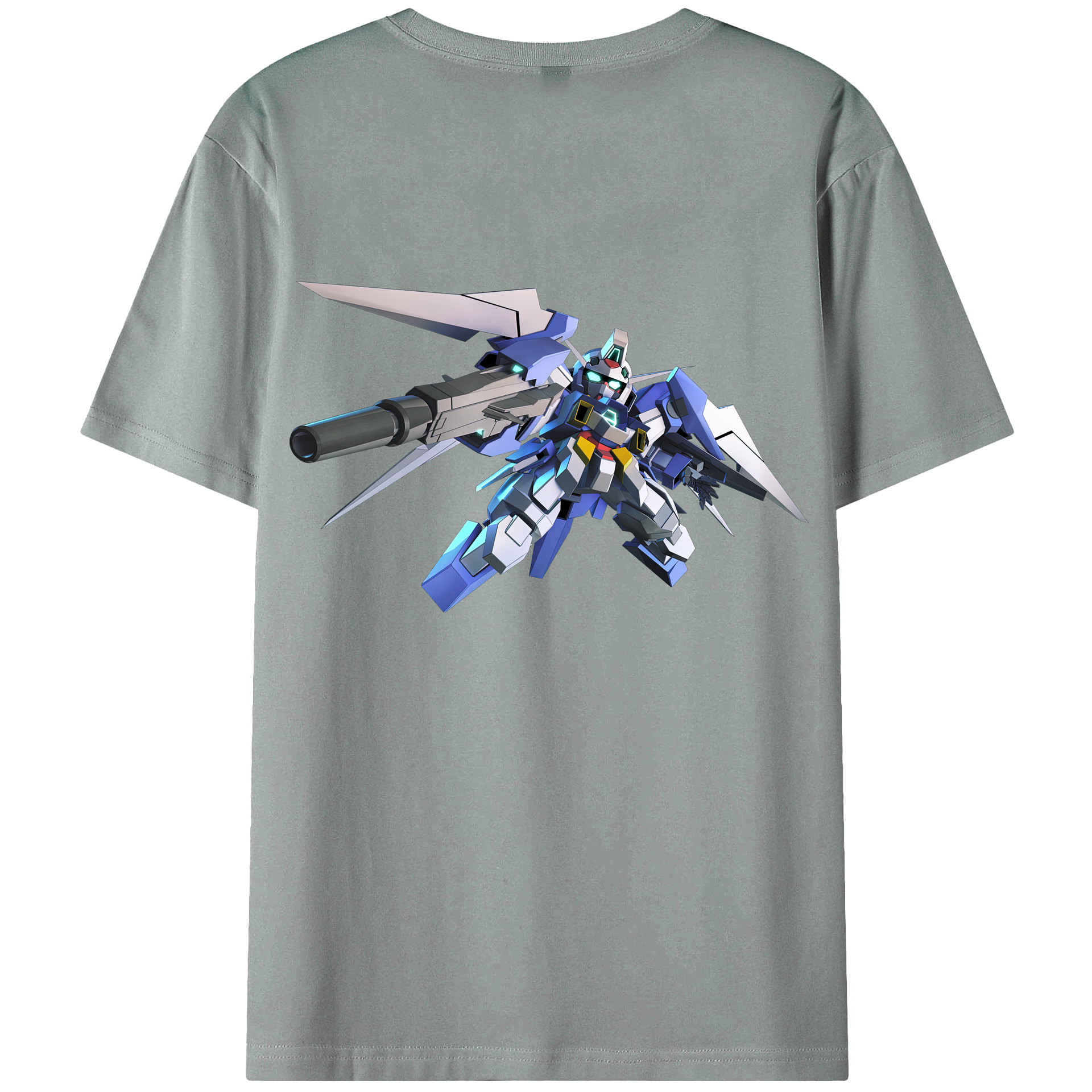 （画像用） 機動戦士ガンダム Mobile Suit Gundam 綿100％ メンズ半袖Tシャツ（バックプリント） 通気性